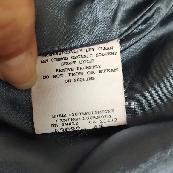 Jessica McClintock Midnight Blue Strapless Satin Sequin Dress - Picture 10 of 12